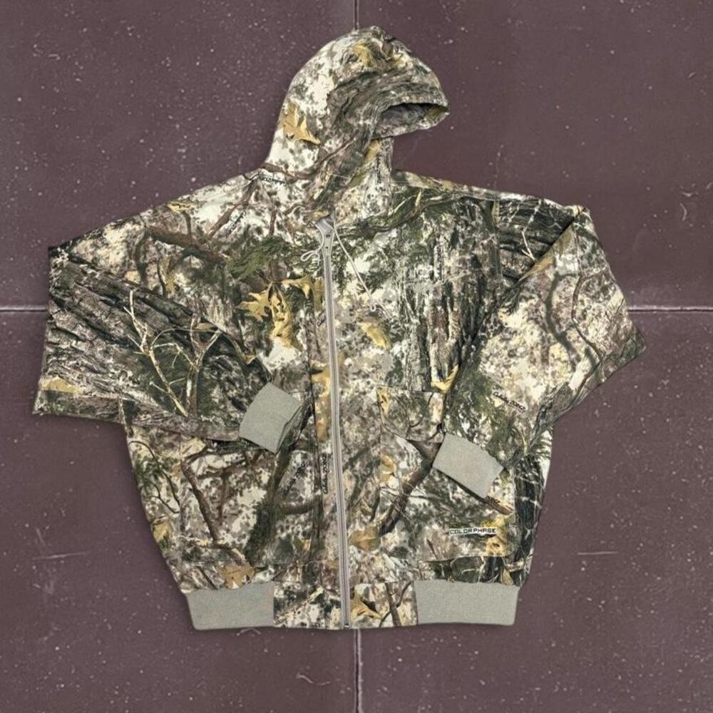 Vintage cabelas camouflage jacket distressed